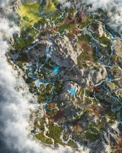 Clouded Forest region on the Avatar map of Pandora