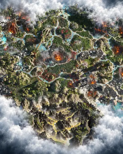 The Ravines region on the Avatar map of Pandora