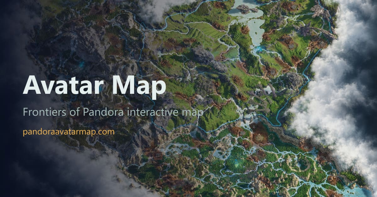 Avatar Map of Pandora: Frontiers of Pandora Interactive Map